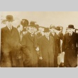 Neville Chamberlain Halifax, Corbin, and Daladier at an airport (ddr-njpa-1-20)