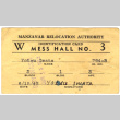 Manzanar Mess Hall Card (ddr-densho-387-2)
