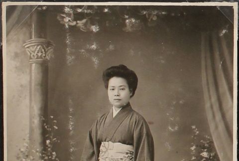 Portrait of Japanese woman in kimono (ddr-densho-259-66)