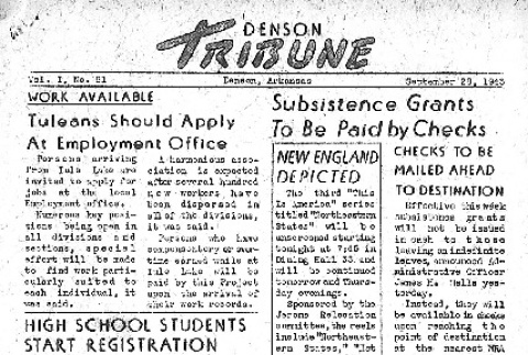Denson Tribune Vol. I No. 61 (September 28, 1943) (ddr-densho-144-102)