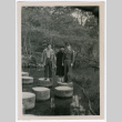 Mitsuye Takemiya, Charles Roeslin Jr., and friend at Heian Shrine (ddr-densho-550-37)