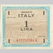Allied Military Currency--one lira note (ddr-densho-201-414)