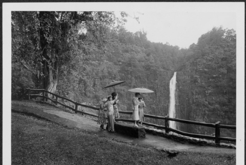 Nisei tourists at Akaka Falls (ddr-densho-363-222)