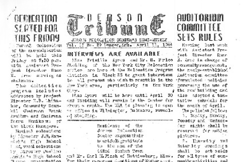 Denson Tribune Vol. II No. 29 (April 11, 1944) (ddr-densho-144-159)