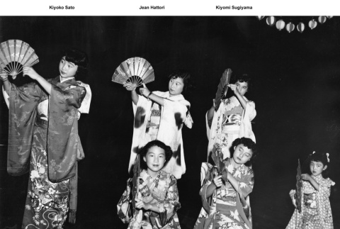 Six young women performing in costume (ddr-ajah-3-331)