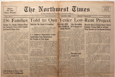 The Northwest Times Vol. 1 No. 43 (June 20, 1947) (ddr-densho-229-31)