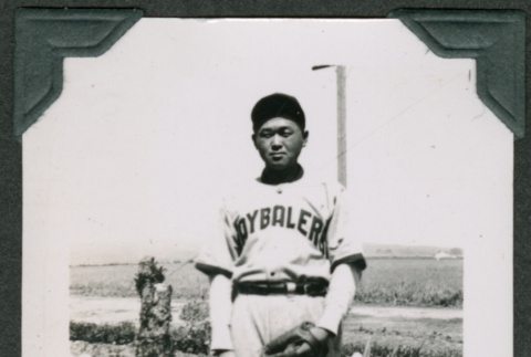 Man in baseball uniform (ddr-densho-475-554)