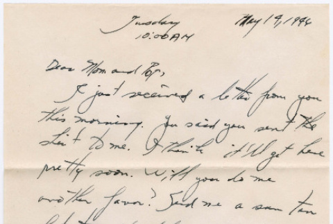 Letter from Tadashi Ishida to Mr. & Mrs. Y Ishida (ddr-densho-535-358)