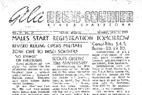 Gila News-Courier Vol. II No. 17 (February 9, 1943) (ddr-densho-141-52)
