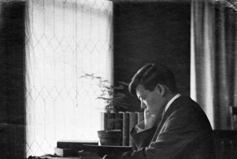 Mataichi Ozeki seated at desk (ddr-ajah-6-801)