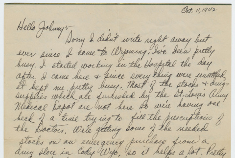Letter from Frank Kumamoto to John Bonomi (ddr-janm-21-59)