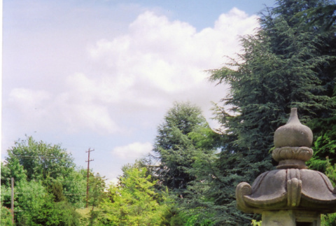 Stone lantern in the Japanese Garden (ddr-densho-354-1623)