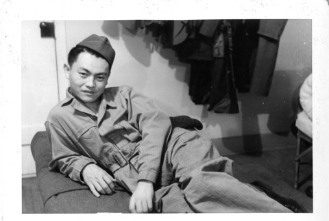 Japanese American soldier, Camp Savage, Minnesota (ddr-csujad-25-114)