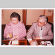 Mitzi Isoshima and Takeo Isoshima having dinner (ddr-densho-477-478)