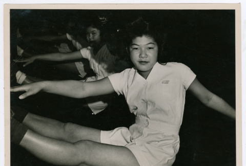 Girl Exercising (ddr-ohs-1-107)