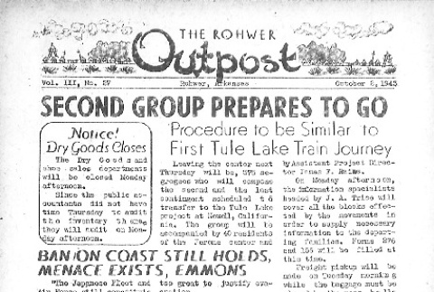 Rohwer Outpost Vol. III No. 27 (October 2, 1943) (ddr-densho-143-104)