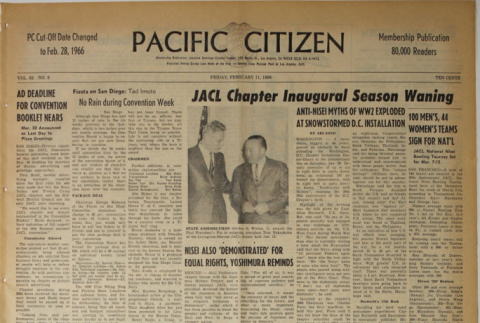 Pacific Citizen, Vol. 62, No. 6 (February 11, 1966) (ddr-pc-38-6)