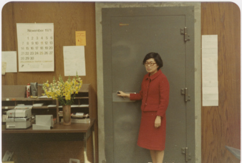 Woman in office (ddr-densho-426-143)