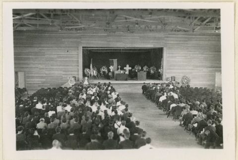 Memorial service for Pfc. Shaw Kojaku (ddr-densho-37-1718)