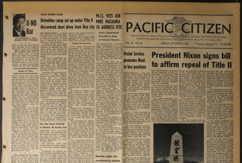 Pacific Citizen, Vol. 73, No. 15 (October 8, 1971) (ddr-pc-43-40)