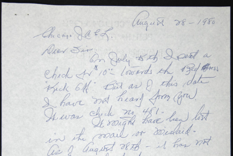 Letter to Chicago JACL from George Ikegami (ddr-chijacl-1-454)