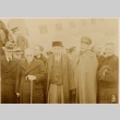 Zhu Shen, Qi Xieyuan, Wang Yitang, and Wang Kemin standing in front of a plane (ddr-njpa-1-1094)