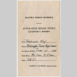 Quarterly Report, Washington Junior High School (ddr-densho-355-63)