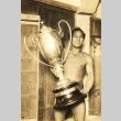 Musashiyama Takeshi holding a trophy (ddr-njpa-4-1112)