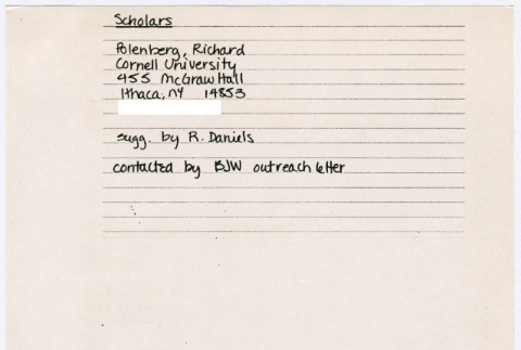 List of Scholars names (ddr-densho-352-402)