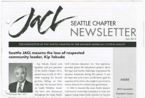 Seattle Chapter, JACL Reporter, Fall 2013 (ddr-sjacl-1-596)