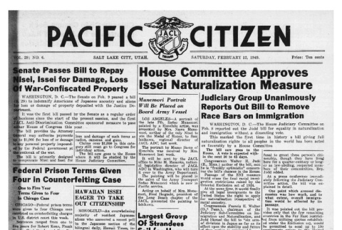 The Pacific Citizen, Vol. 28 No. 6 (February 12, 1949) (ddr-pc-21-6)