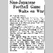 Sino-Japanese Football Game Waits on War (November 29, 1931) (ddr-densho-56-432)
