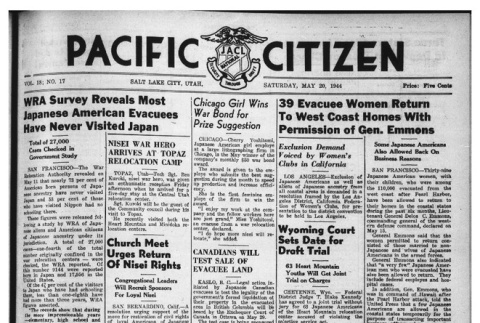 The Pacific Citizen, Vol. 18 No. 17 (May 20, 1944) (ddr-pc-16-21)