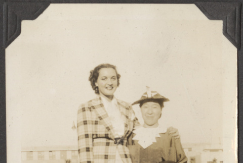 Two women standing outside (ddr-densho-432-36)