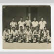 Nisei men in front of barrack (ddr-csujad-44-12)