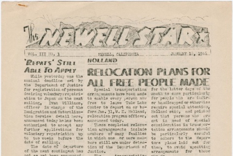 The Newell Star, Vol. III, No. 3 (January 18, 1946) (ddr-densho-284-113)