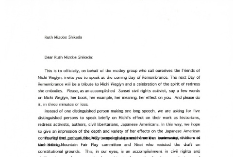 Letter from Paul Tsuneishi to Ruth Mizobe Shikada (ddr-csujad-24-185)