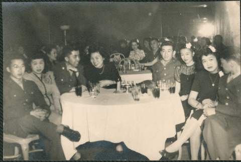 Four couples at a table (ddr-densho-522-674)