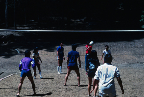 Campers playing volleyball (ddr-densho-336-1539)