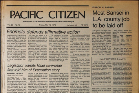 Pacific Citizen, Vol. 86, No. 19 (May 19, 1978) (ddr-pc-50-19)