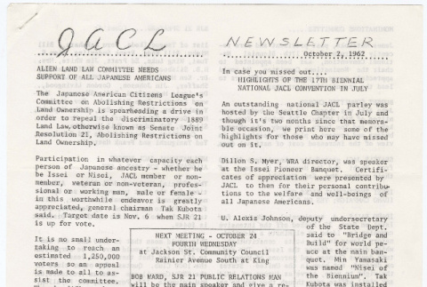 Seattle Chapter, JACL Newsletter, October 2, 1962 (ddr-sjacl-1-55)