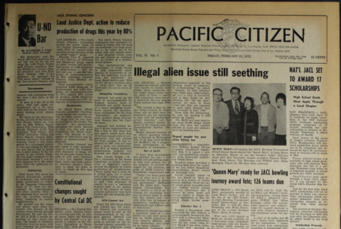 Pacific Citizen, Vol. 74, No. 7 (February 25, 1972) (ddr-pc-44-7)