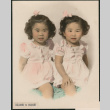 Colorized photo of Dianne and Nancy Abe (ddr-densho-522-709)