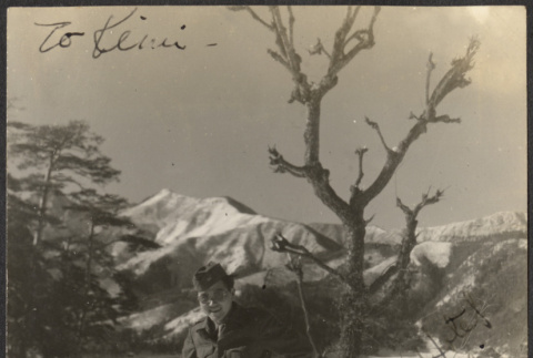 Soldier at Mount Fujii (ddr-densho-433-1044)