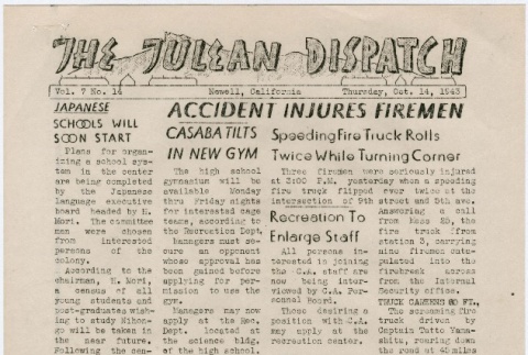 Tulean Dispatch Vol. 7 No. 14 (October 14, 1943) (ddr-densho-65-414)