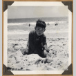 Boy at the beach (ddr-densho-542-91)
