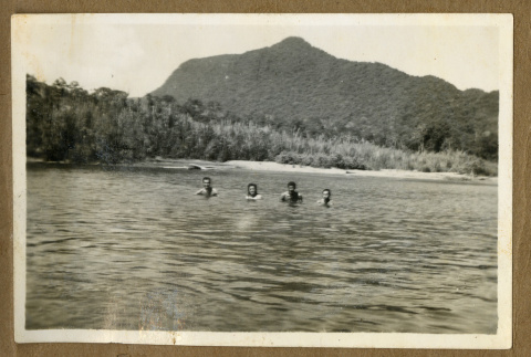 Japanese Peruvians, swimming (ddr-csujad-33-165)