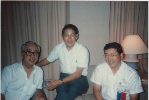 Three men at the 1986 JACL Convention (ddr-densho-10-56)