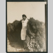 girl standing in bush (ddr-densho-378-695)
