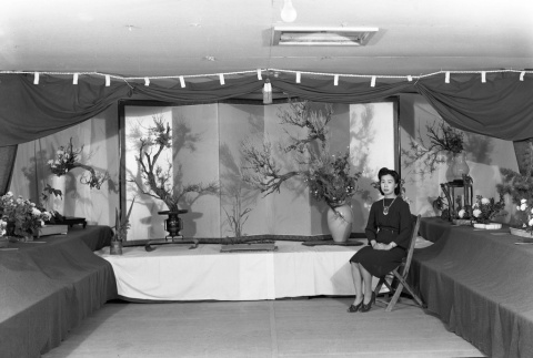 Ikebana exhibit in camp (ddr-fom-1-121)